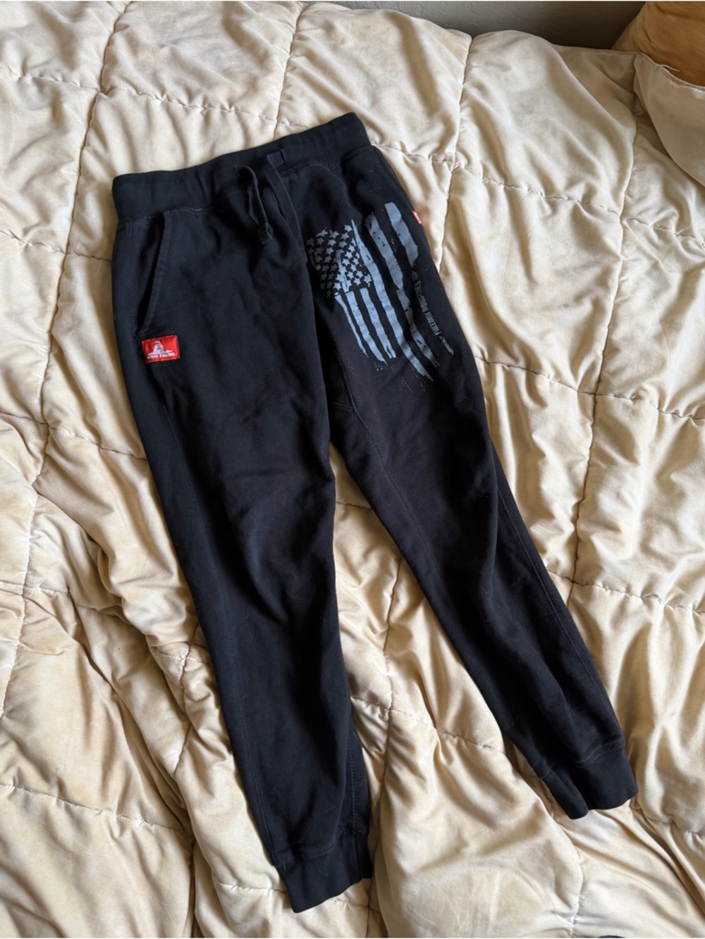 Black Men's Graphic Jogger Sweatpants